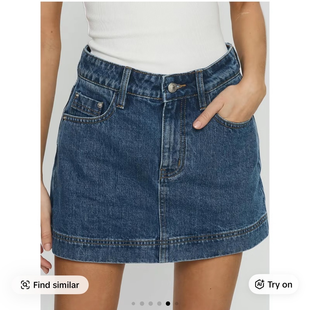 Princess Polly Blue Denim Gazelle Skort